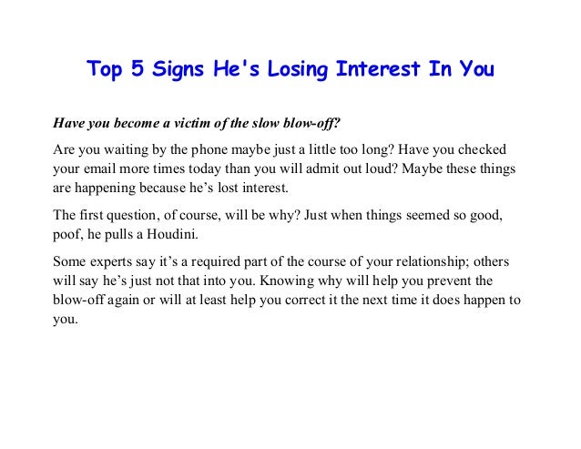 He Is Losing Interest What To Do He Is Losing Interest What To Do